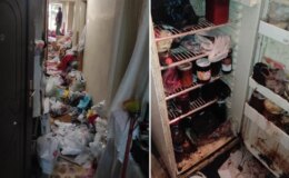 Anne ile oğlunun yaşadığı evden 45 ton çöp çıktı