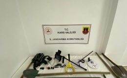 Kars’ta kaçak kazı yapan 2’si kadın 9 şüpheli suçüstü yakalandı