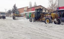 Kars Sarıkamış’ta yoğun yağışla biriken karlar, kamyonlarla ilçe dışına taşınıyor