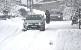 Kars’ın Sarıkamış ilçesi yeniden karla kaplandı
