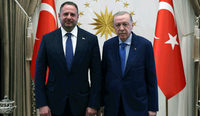 Cumhurbaşkanı Erdoğan, Ukrayna Devlet Başkanlığı Ofisi Başkanını kabul etti