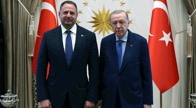 Cumhurbaşkanı Erdoğan, Ukrayna Devlet Başkanlığı Ofisi Başkanını kabul etti