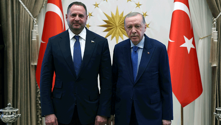 Cumhurbaşkanı Erdoğan, Ukrayna Devlet Başkanlığı Ofisi Başkanını kabul etti
